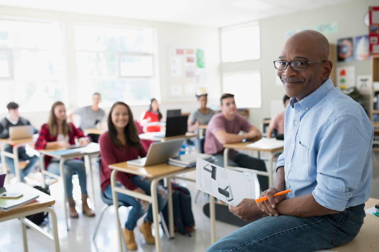 Teacher and students in classroom