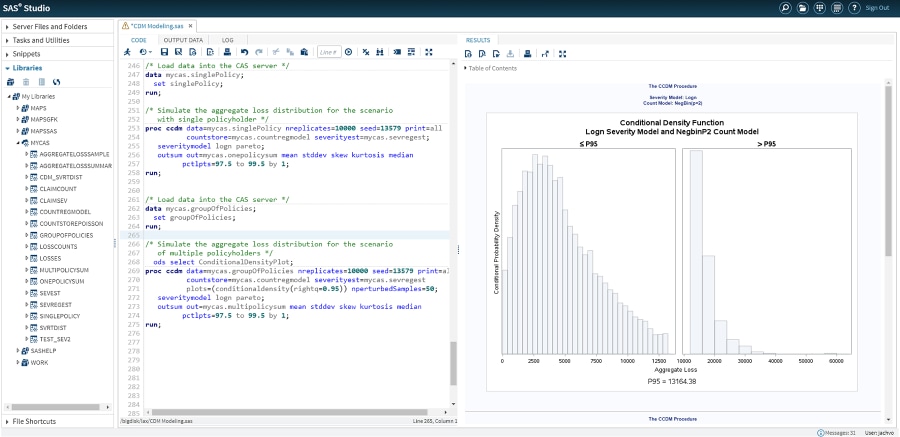 SAS Econometrics shown on desktop monitor