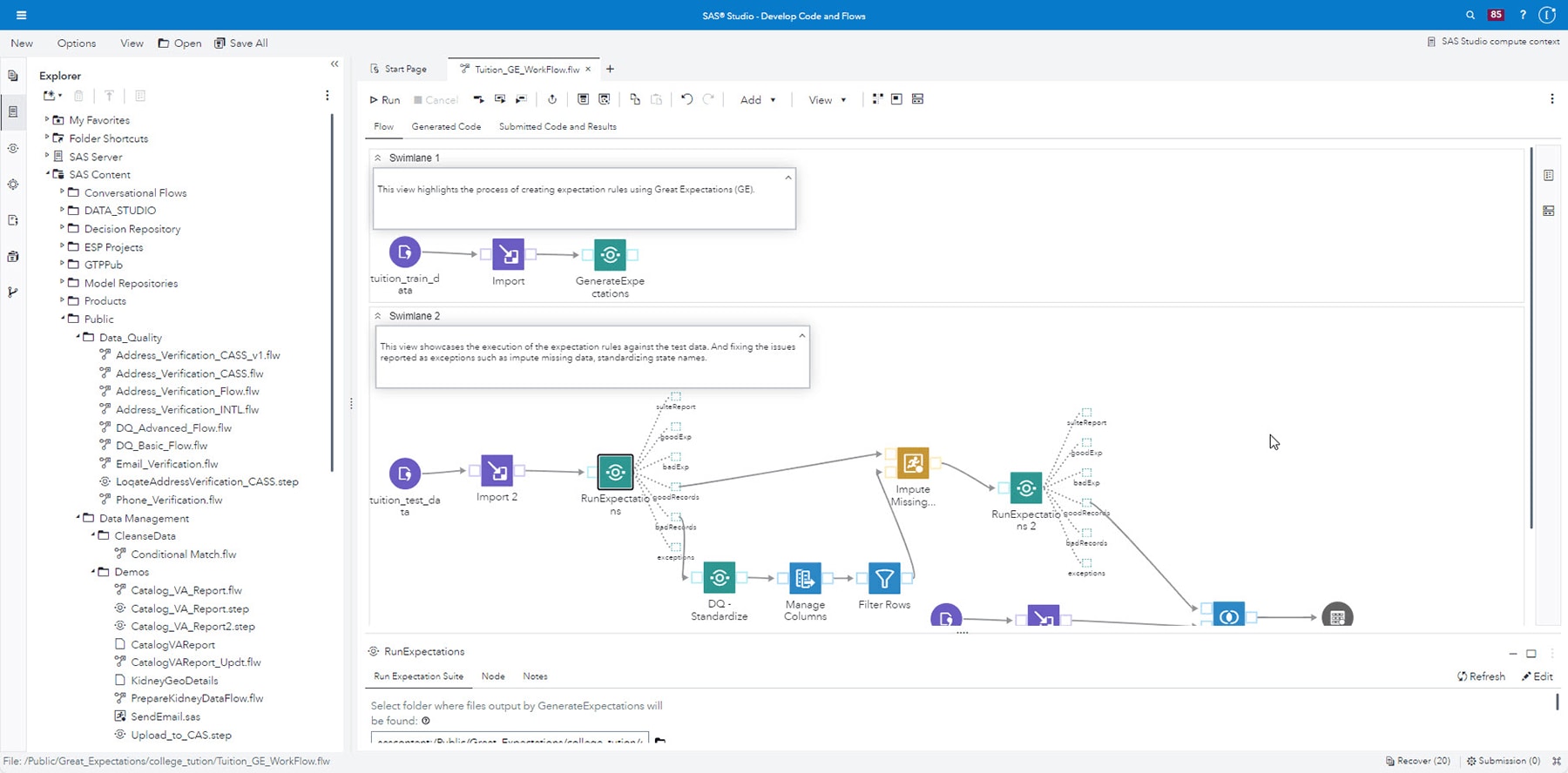 SAS Data Preparation and Data Quality simplify screenshot