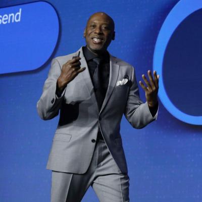 Reggie Townsend speaking on stage at SAS Innovate